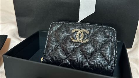 chanel zipper card holder|real chanel card holder.